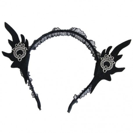 3X (Halloween divat királynő fekete takaró vászon   csipke fejpántok lány nagy O3I4