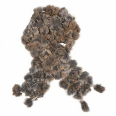 2X (új, valódi nyúlszőrme, puha téli gallér nyakát melegebb sál Wrap kendő B K5S9