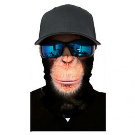 6X (3D mágikus törülközővel ellátott digitális nyomtatású orangutánmaszk zökkenőmentes napelem krémmel,