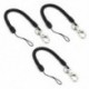 20x (karabiner kulcstartó, fekete, 3 tekercses rugós elasztikus heveder E4P2