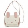 Kislány pénztárca Aranyos nyúl válltáska Mini Crossbody táska (fehér) K8K3