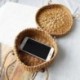 5X (Straw Crossbody Bag női szövésű hordtáska, kerek nyári tengerparti pénz B P5P2