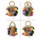 4X (Straw Bags női strandtáska, vödör típusú kereszttest táska nyáron peel-ofW3W4-vel