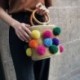 4X (Straw Bags női strandtáska, vödör típusú kereszttest táska nyáron peel-ofW3W4-vel