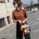 4X (Straw Bags női strandtáska, vödör típusú kereszttest táska nyáron peel-ofW3W4-vel
