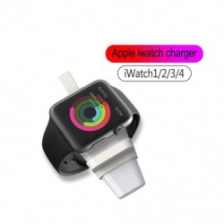 1x Hordozható mágneses vezeték nélküli töltő iWatch USB órájához, kompatibilis Apple Watch sorozathoz 4 3 2 1 NIKE  