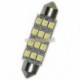 2db autós kupola 12 3528-SMD LED izzó fény belső festoon lámpa 42mm fehér Nagy