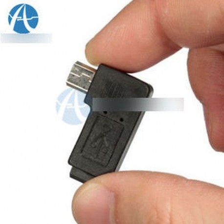 Mini USB 5-pólusú, férfi és női 90 fokos szögű hosszabbító adapter csatlakozó