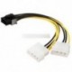 16 cm / 5 '' 8 pólusú PCI Express férfi és kettős LP4 4Pin Molex IDE tápkábel adapter