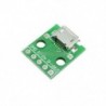 2db női MICRO USB DIP 5-pólusú Pinpanel 2,54 mm-es micro USB típus