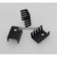 10db TO-220 hőcserélő fekete TO220 19x15x10mm IC hűtőborda alumínium jó