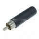 2db RCA férfi dugó 1/4 6,35 mm-es női jack audió adapter csatlakozóhoz