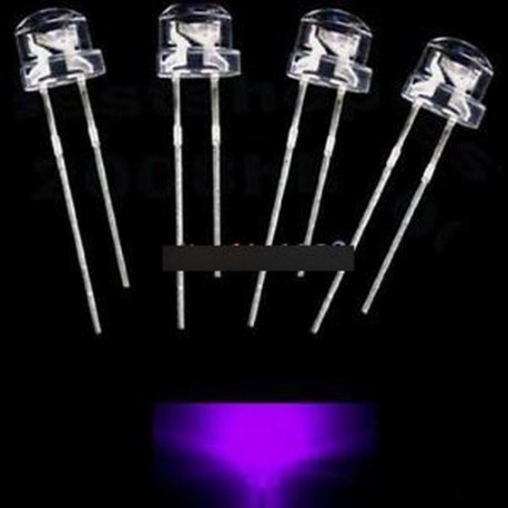 20db 5 mm-es szalmakalap UV lila szuper fényes LED fénykibocsátó dióda