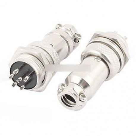 1Pair Aviation Plug 6-pólusú 16 mm-es GX16-6-os férfi női panel csatlakozó AC 1200V