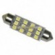 4db autós kupola 12 3528-SMD LED izzó fény belső festoon lámpa 42mm fehér Nagy