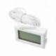 Fehér akvárium hőmérsékletmérő LCD hőmérő a T110 TPM-10 haltartályhoz 2m