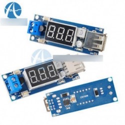 DC 4.5-40V-tól 5V-ig 2A USB töltő DC-DC Léptetőcsap átalakító feszültségmérő modul