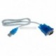 USB - RS232 soros port 9 pin DB9 kábel soros COM portadapter átalakító kék