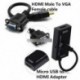 Mikro USB-HDMI adapter - Micro USB - HDMI adapter HDTV 1080P HDMI férfi és VGA csatlakozó kábel