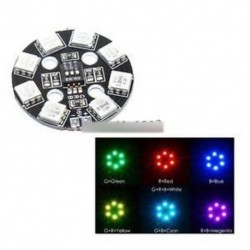 7 színes RGB LED kerek körpanel 5050 X8 / 16V FPV RC Multicopterhez F17710