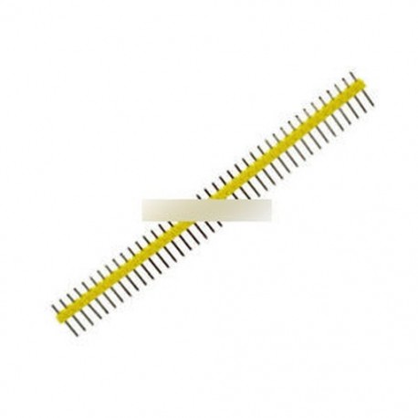 Sárga - 10db 40Pin 1x40P Férfi 2,54 mm-es áttörhető tűs fejléc kék / piros / sárga / zöld / fehér