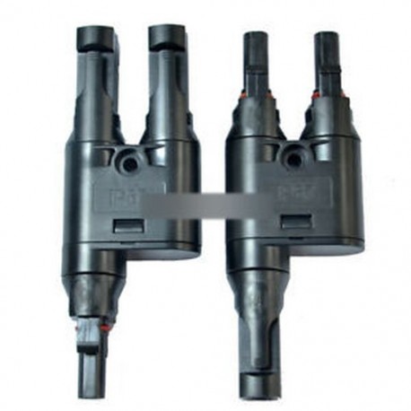 MC4 T-típusú - 1Pair 2db MC4 Y / T típusú napelemes adapter férfi női kábel csatlakozó kulcs