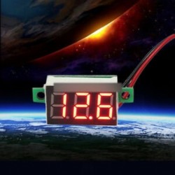 Digitális voltmérő - Piros LED feszültségmérő digitális LCD hőmérséklet páratartalom hőmérő higrométer