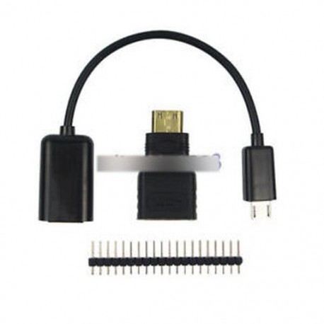 Raspberry Pi HDMI adapter - 3 in 1 Raspberry Pi Zero Kit Mini HDMI - HDMI fejléc   Micro USB adapter   GPIO