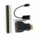 Raspberry Pi HDMI adapter - 3 in 1 Raspberry Pi Zero Kit Mini HDMI - HDMI fejléc   Micro USB adapter   GPIO