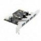 4 portos PCI-E és USB 3.0 adapterek ... - Mini 4 port PCI-E USB 2.0 / 3.0 HUB PCI Express bővítőkártya adapter