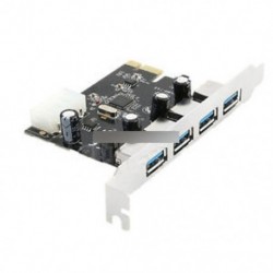 4 portos PCI-E és USB 3.0 adapterek ... - Mini 4 port PCI-E USB 2.0 / 3.0 HUB PCI Express bővítőkártya adapter
