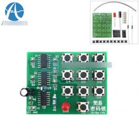 Többfunkciós egyszerű elektronikus jelszó zár áramkör tanulás DIY készlet