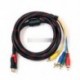 HDMI male 5 RCA-ig - 5FT 1,5 m HDMI férfi 3 / 5RCA audio videó komponens kábel HDTV átalakító adapter