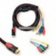 HDMI male 5 RCA-ig - 5FT 1,5 m HDMI férfi 3 / 5RCA audio videó komponens kábel HDTV átalakító adapter