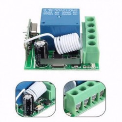 315MHz DC12V 10A 1-csatornás vezeték nélküli relé RF távirányító kapcsoló vevő SRD