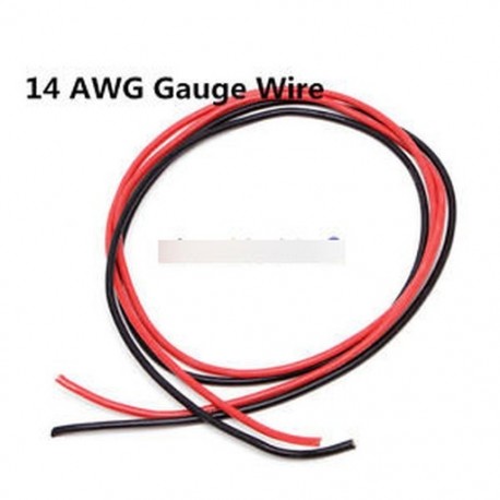 14 AWG mérőhuzal rugalmas szilikonkötésű rézkábel RC fekete piros 2M-hez