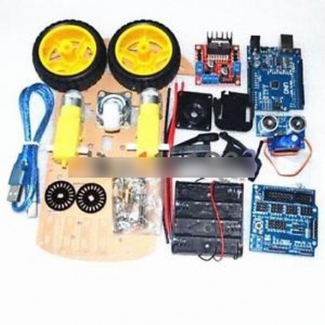 Smart Car Tracking Motor Smart Robot autós alvázkészlet 2WD ultrahangos Arduino MCU