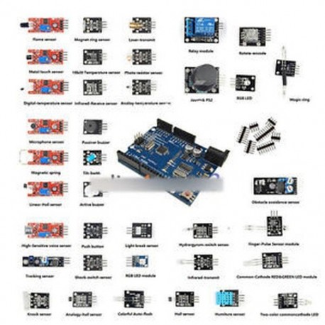 37 in 1 érzékelő modul készlet   mini USB UNO R3 ATmega328P CH340 kártya