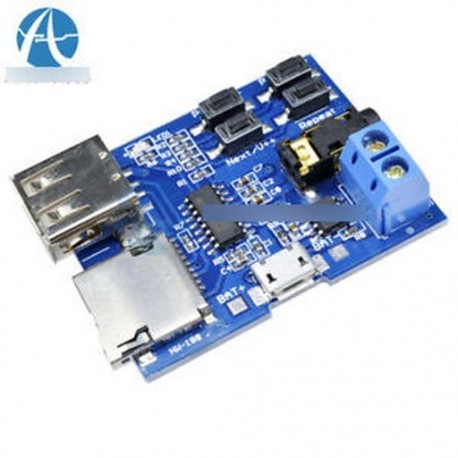 2Pcs TF / U lemez MP3 formátumú dekóderpanel erősítő Audio lejátszó modul dekódolása