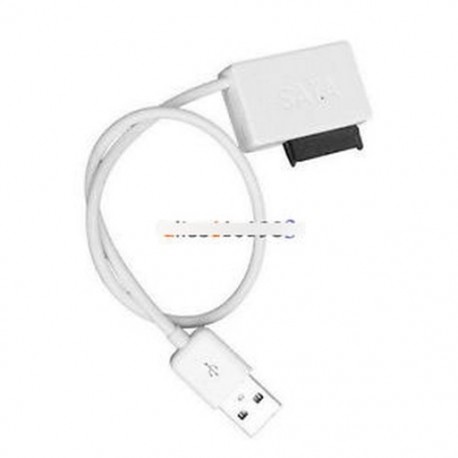 SATA Slimline - USB 2.0 adapterkábel Laptop CD DVD Rom Drive 7   6 13Pin White