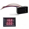 Red & Red - DC100V 10A feszültségmérő mérőműszer kék és piros piros és piros LED digitális Volt mérő mérőműszer