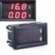 Piros kék - DC100V 10A feszültségmérő mérőműszer kék és piros piros és piros LED digitális Volt mérő mérőműszer