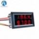4-bites 5 vezetékes DC 0-200V 10A feszültségmérő piros   piros LED Amp Dual Digital Volt