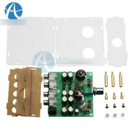DIY 6J1 akril tok - AC12V 6J1 szelep előerősítő cső előerősítő panel fejhallgató erősítő akril tok