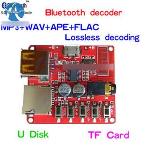 Bluetooth USB TF SD kártya dekódolása ... - Mini Bluetooth 4.1 MP3 lejátszó Lossless dekóderpanel Micro USB TF SD kártya