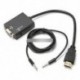 1080P HDMI-VGA-VGA női videó-átalakító adapter kábel PC DVD HDTV TV-hez