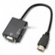 1080P HDMI-VGA-VGA női videó-átalakító adapter kábel PC DVD HDTV TV-hez