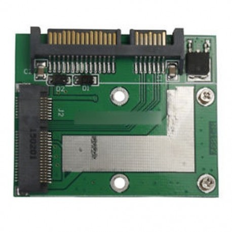 Mini PCI-e - 2,5 - SATA zöld - Mini PCI-e / mSATA SSD / Express és 40pin ZIF / 7pin / 2,5 '' SATA adapter átalakító kártya