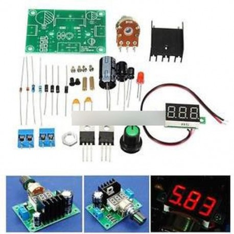 LM317 Digitális kijelző állítható szabályozott tápegység modul DIY készletek