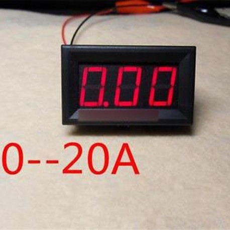 DC 0-tól 20A-ig ÚJ Piros LED panel mérő Mini digitális Ammeter